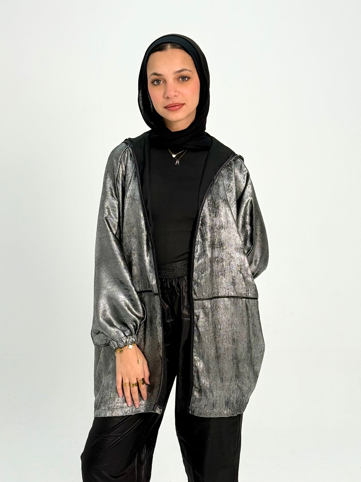 Metallic Silver Cardigan