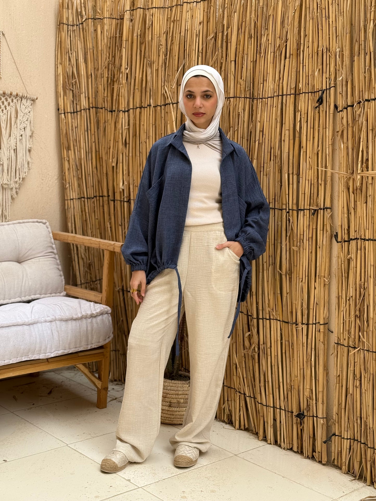 Blue Jeans Linen Jacket