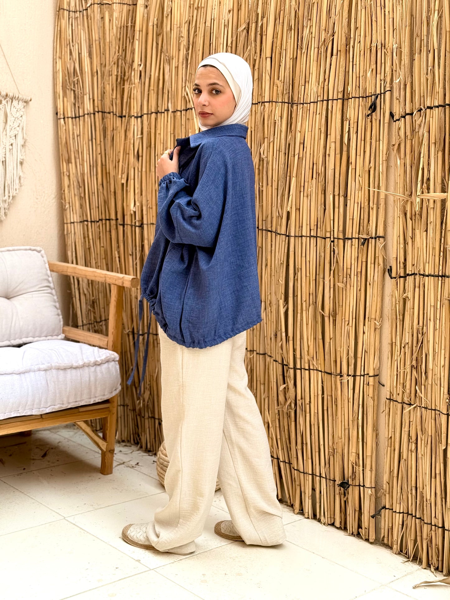 Blue Jeans Linen Jacket