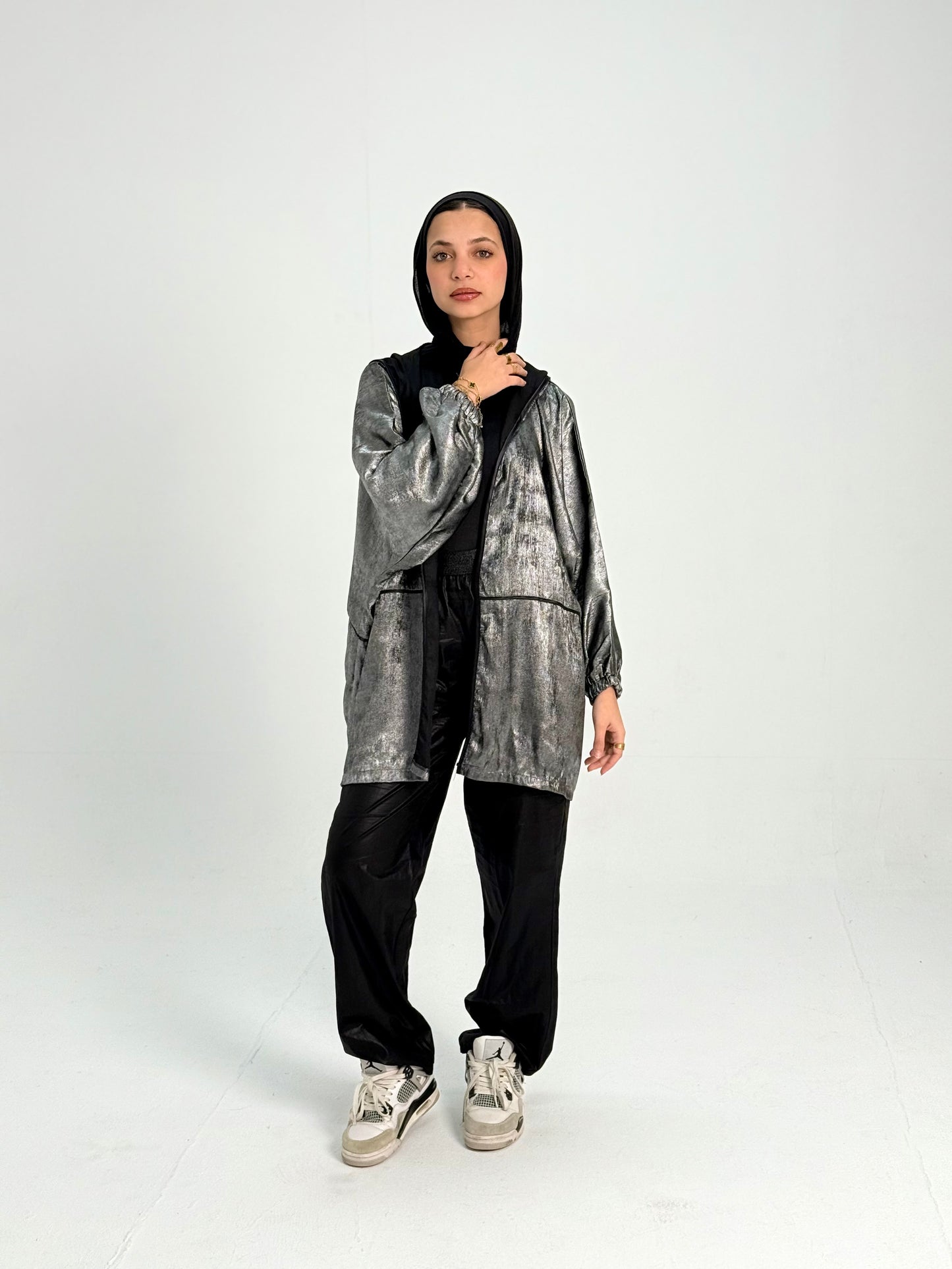 Metallic Silver Cardigan