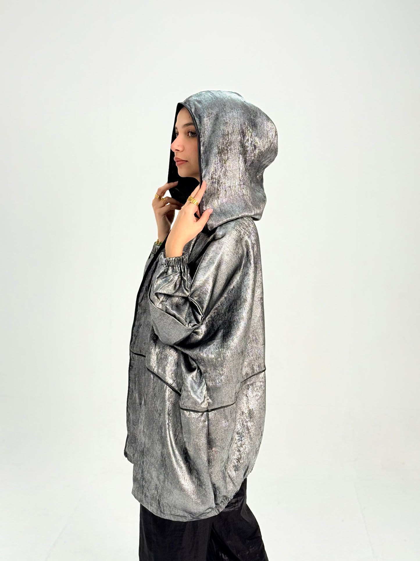 Metallic Silver Cardigan