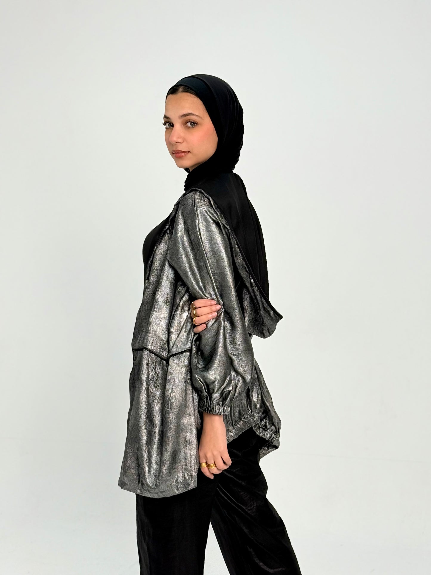 Metallic Silver Cardigan