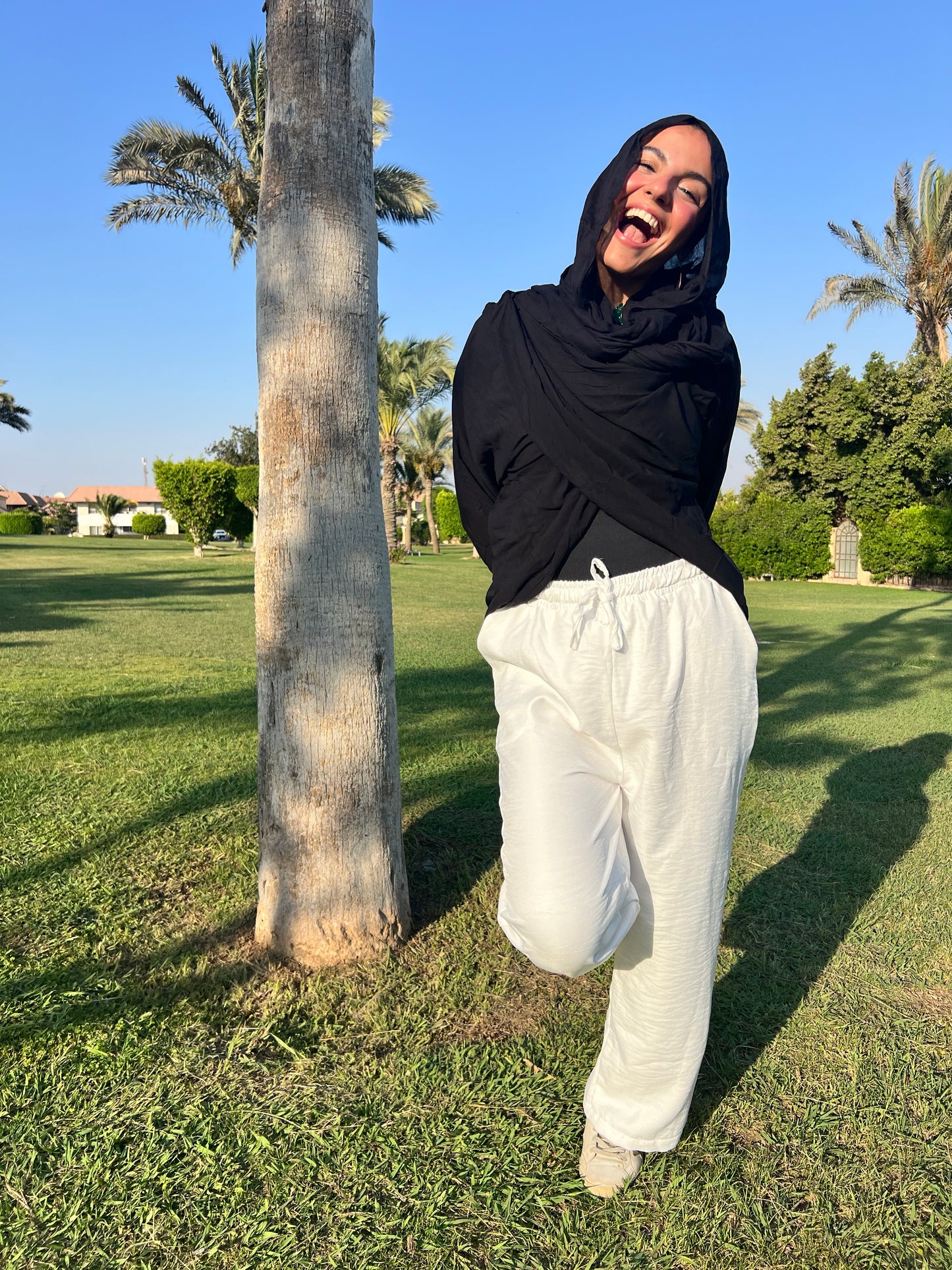 Linen pants in white